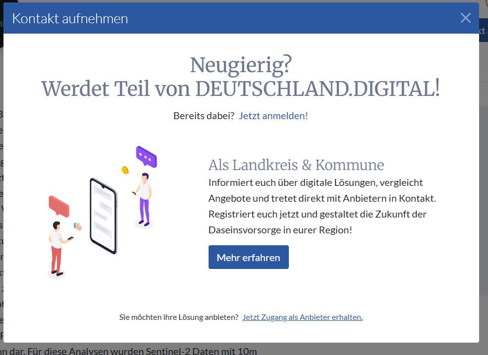 Screen: Kontakt aufnehmen