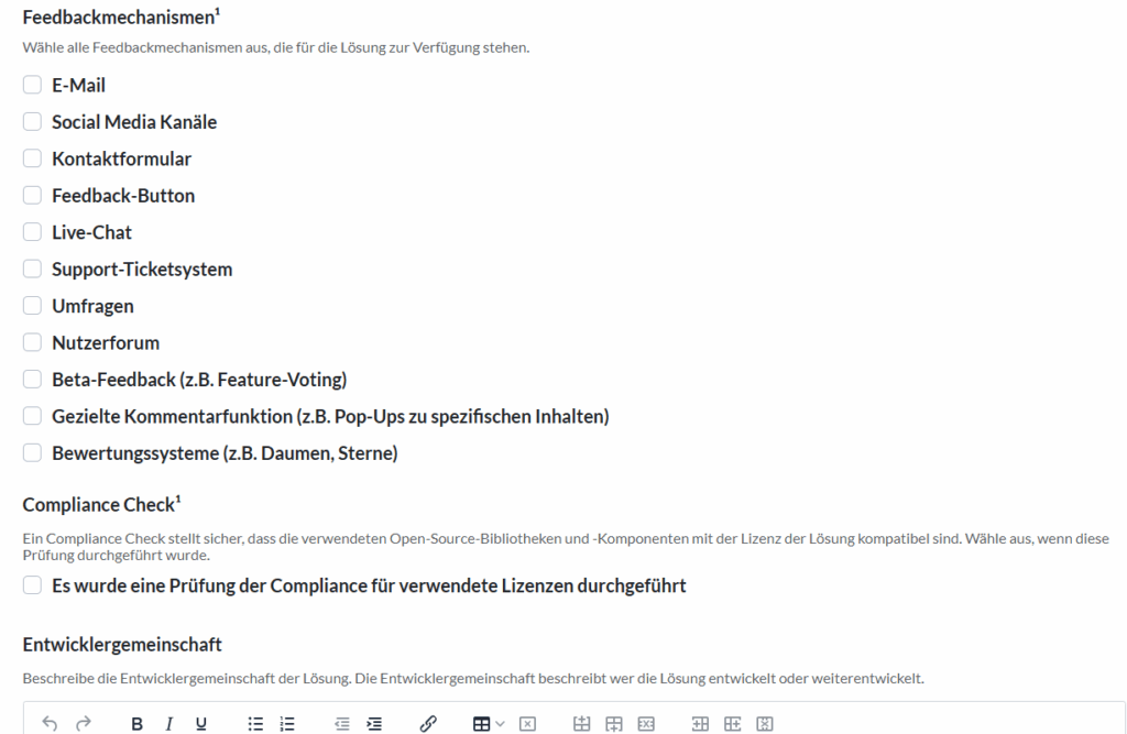 Screen: Zugang und Support